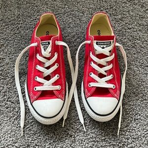 Converse Red All Star Youth Size 3 Equivalent to Women’s Size 6/6.5